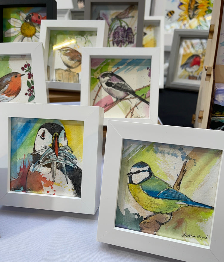 MINI NATURE ORIGINAL INK & WATERCOLOURS (5 x 5 inches)