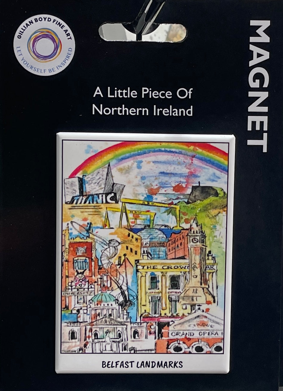 BELFAST LANDMARKS RAINBOW OF HOPE - MAGNET