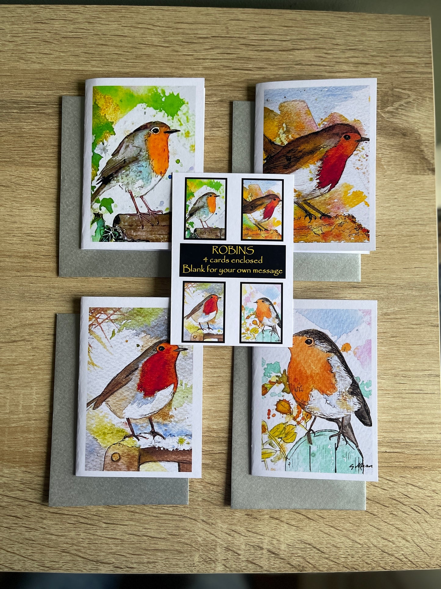 Mini Card Pack - Nature Birds Robins