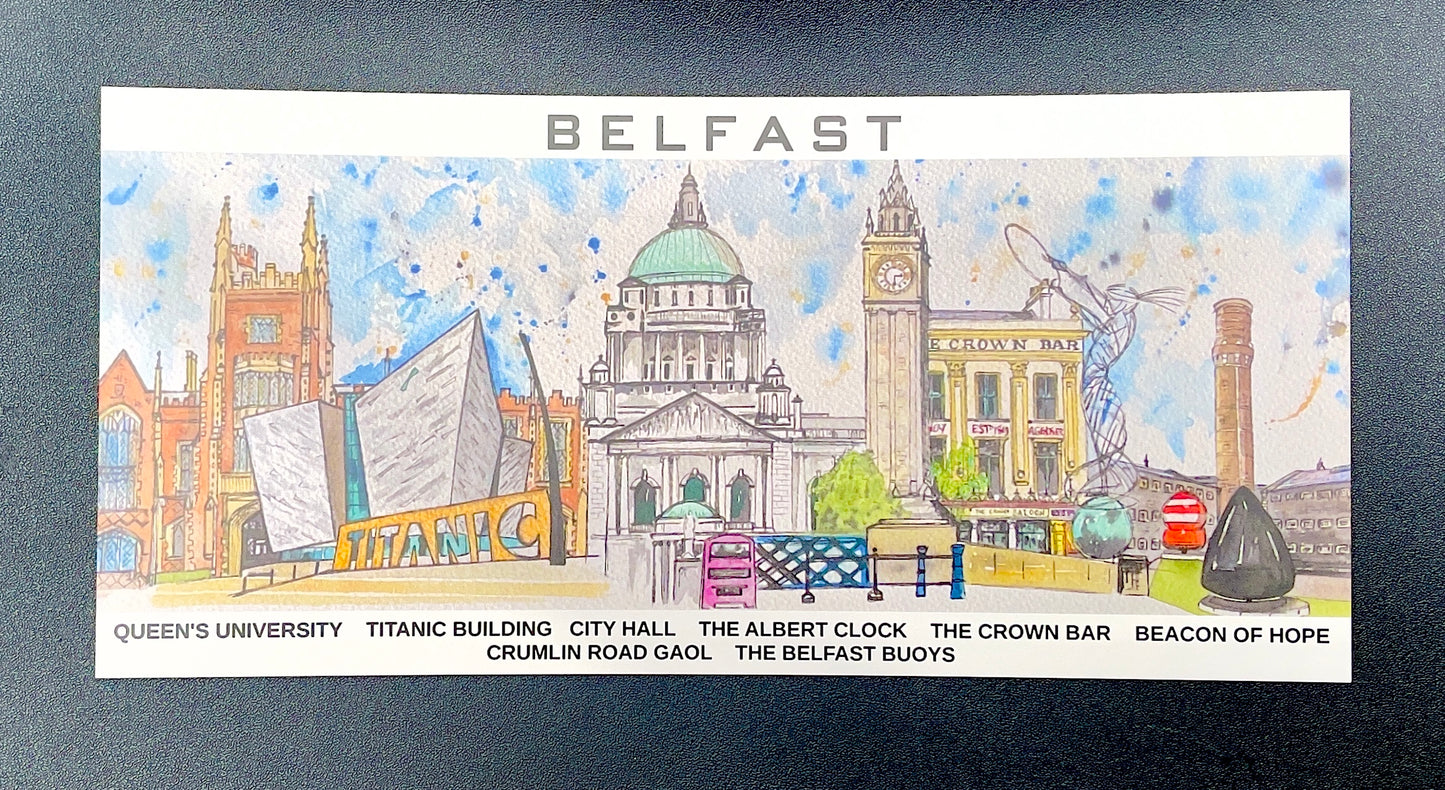 Postcard - DL Belfast City Hall Montage