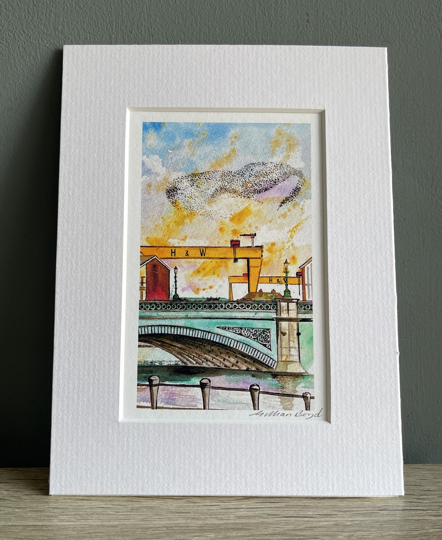 Murmuration over Belfast Bridge