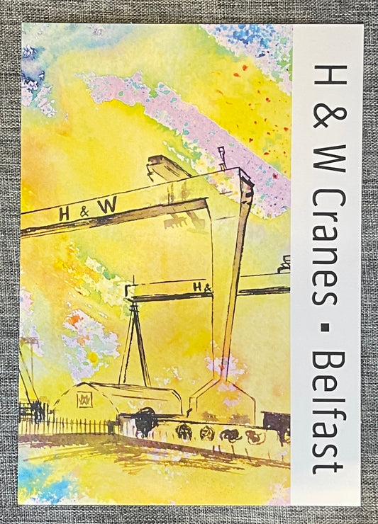 Yellow Cranes - Postcard