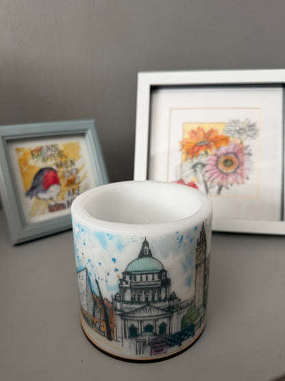 Belfast Landmarks Hurricane Lantern