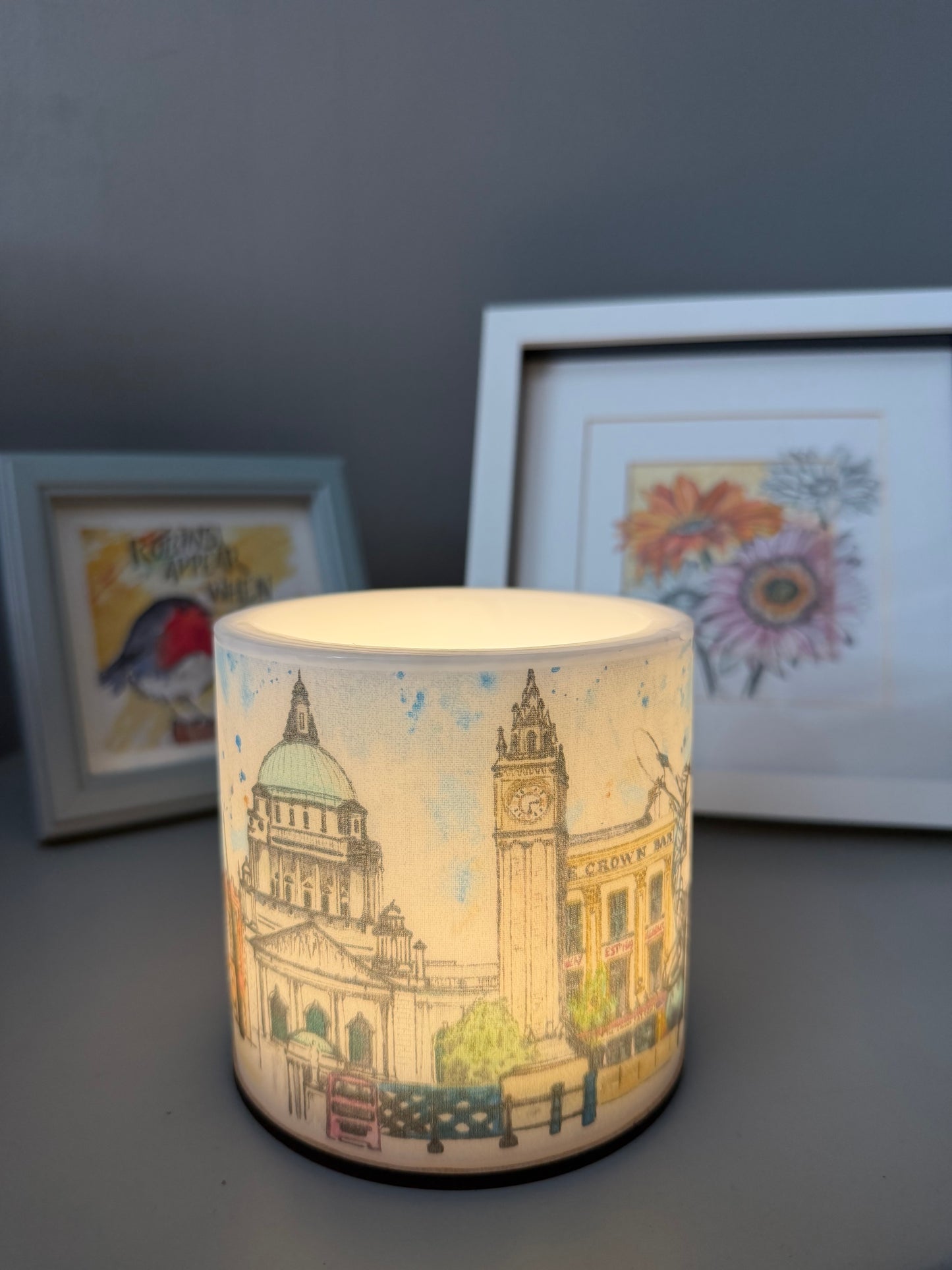 Belfast Landmarks Hurricane Lantern