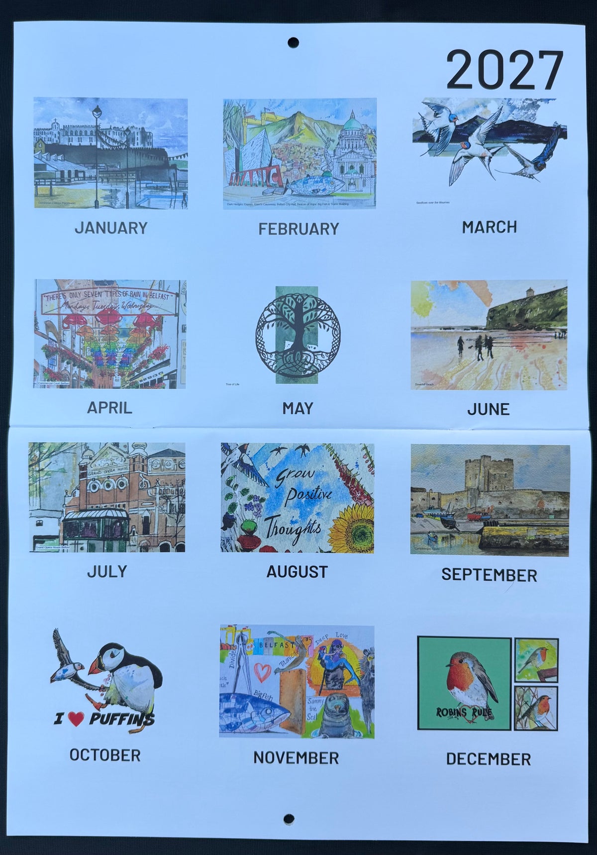 2027 A4 Calendar