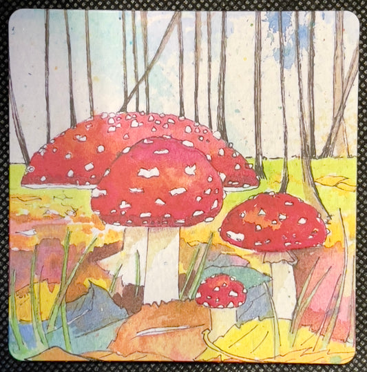 Coaster - Fly Agaric Mushrooms