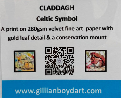 Claddagh Gold Leaf Print