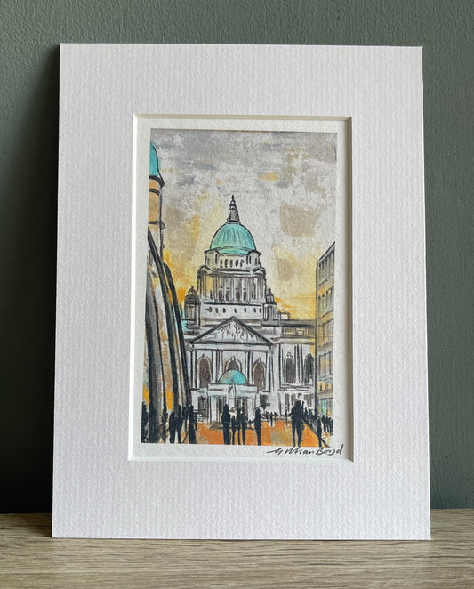 10 x 12 inch Belfast City Hall