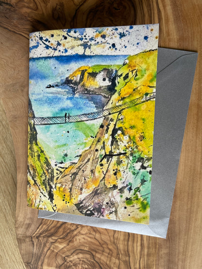 Carrick-a-rede Rope Bridge Card - A6 size